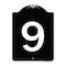 Signmission Sign with Number 9 Heavy-Gauge Aluminum Architectural Sign, 24" x 18", BW-1824-22899 A-DES-BW-1824-22899 - alternate 1
